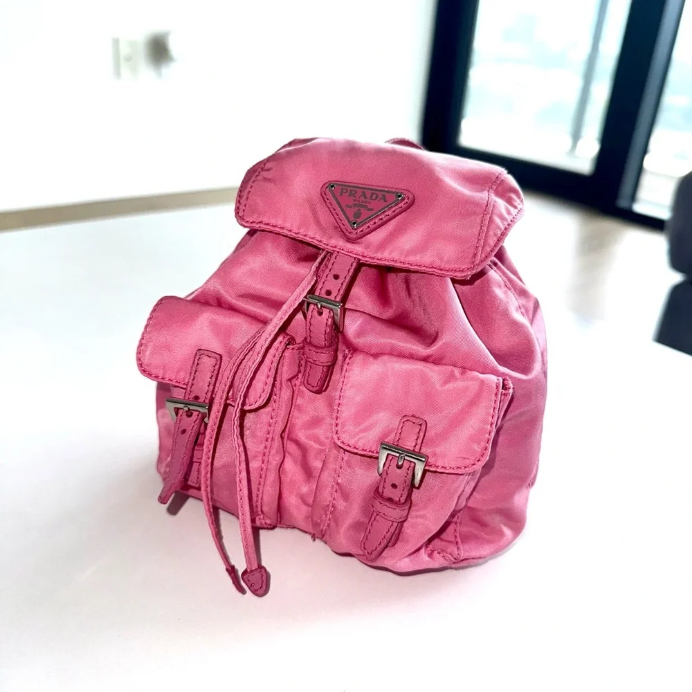 Prada | Bags | Prada Pink Nylon Sporty Mini Backpack | Poshmark display picture 2